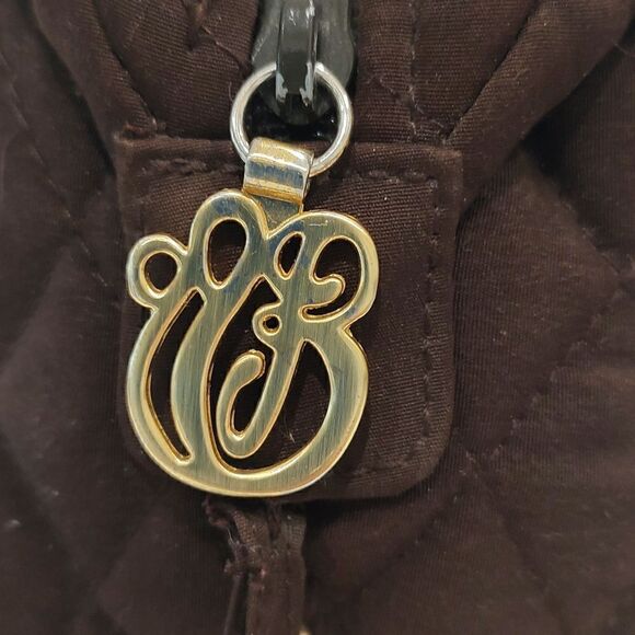 Vera Bradley Boston Expresso Brown Quilted Satchel/Crossbody Bag - Picture 7 of 10